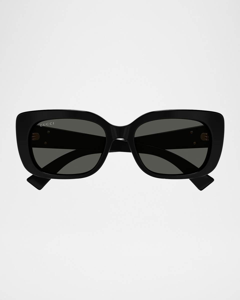 GG Muse 55mm Rectangular Acetate Sunglasses